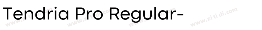 Tendria Pro Regular字体转换